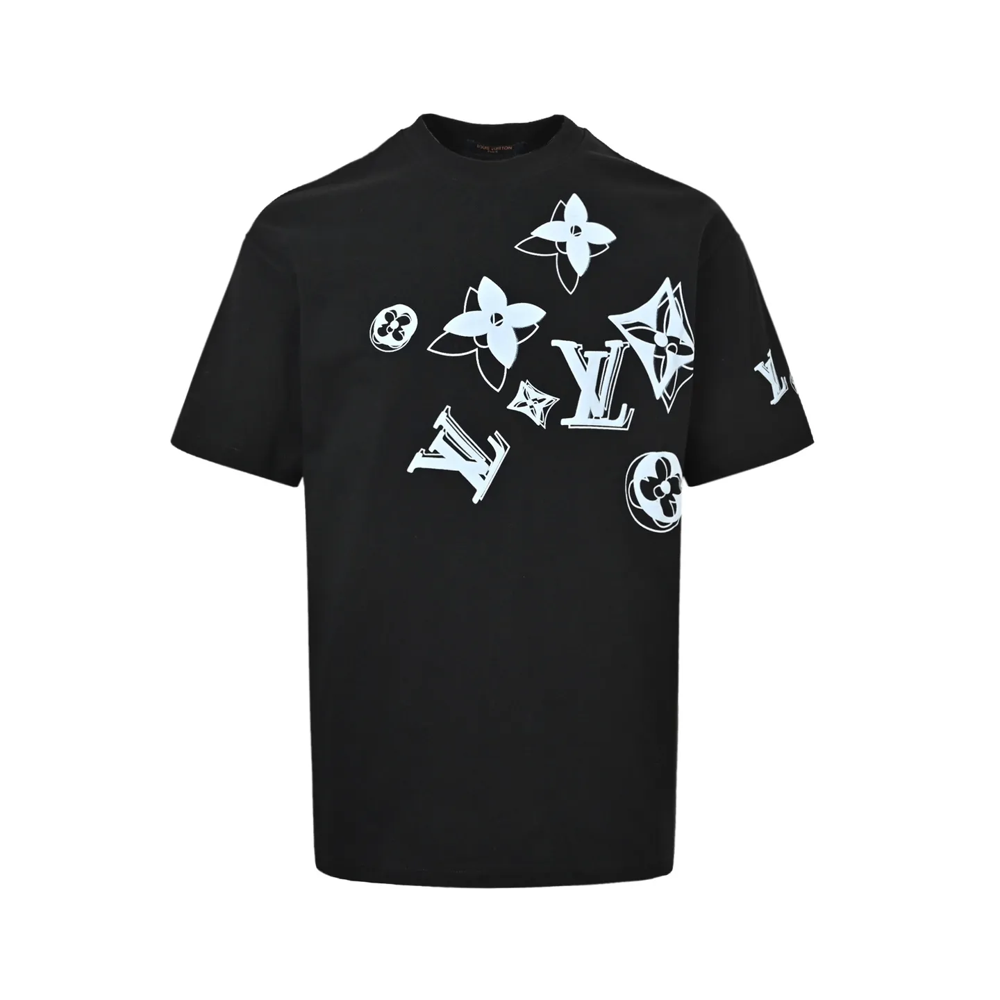Louis Vuitton/Louis Vuitton ghosting multi-label printed short sleeves